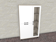 Шкафы распашные, Модульная система Грейс Шкаф ШК-5081  Гикори Джексон Светлый