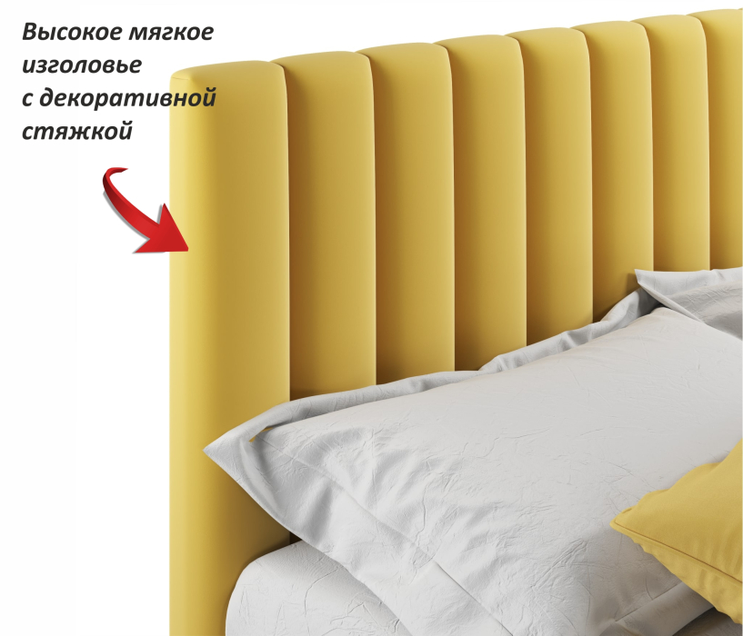 Двуспальные, Мягкая кровать Olivia 1600 подъемная с матрасом PROMO B COCOS