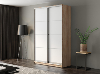 Шкаф-купе Айсберг 140 СОНОМА (белый/глухой)