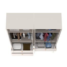 Два шкафа-комода 2-х дверных с двумя ящиками Афина