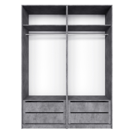 Шкаф распашной Е1 Локер 162х52.5х220 см, с модулем