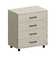 Комоды, Модульная система Грейс Комод КМ-5032  Серый Кашемир