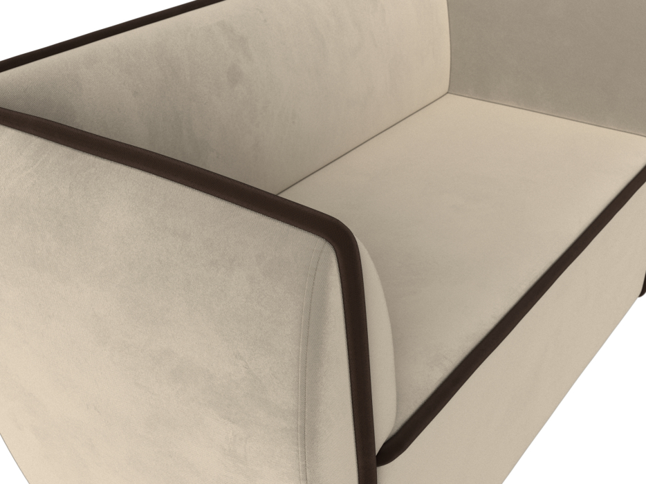 Дизайнерские диваны для гостиной, Прямой диван Бергамо 2-х местный, микровельвет