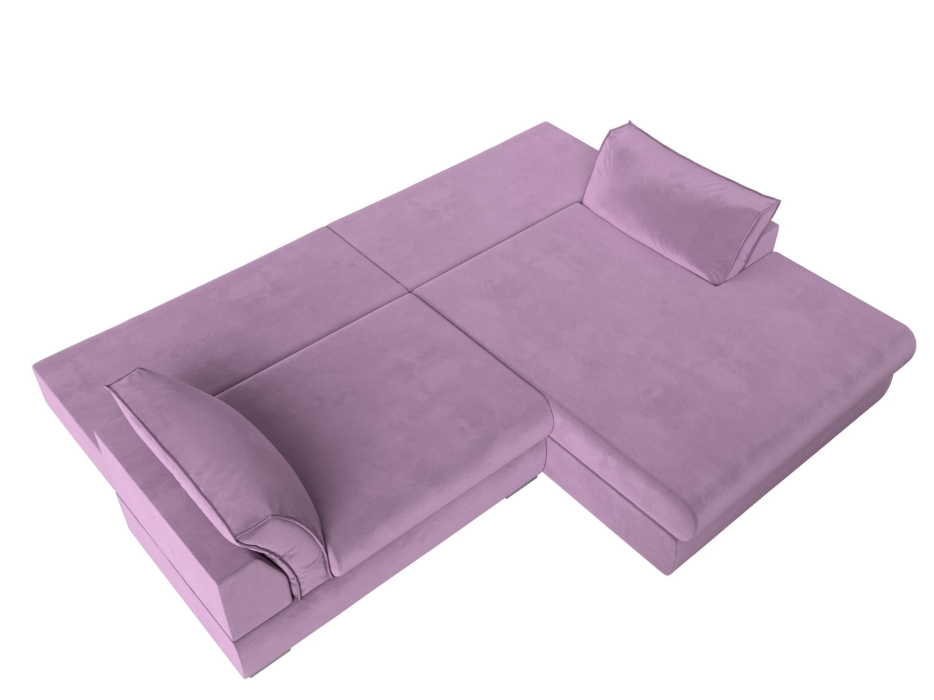 Диваны угловые в гостиную, Угловой диван Пекин угол правый, микровельвет