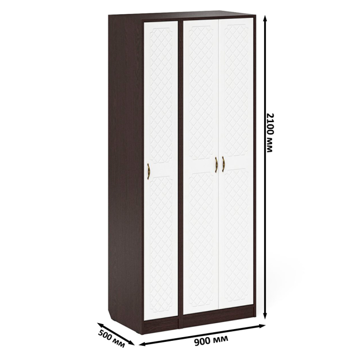 Прихожие, Шкаф-пенал для прихожей П-6-500 фрезеровка ромб