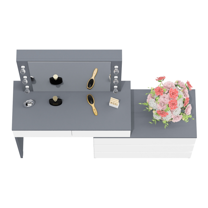 С зеркалом, Туалетный столик с подсветкой 110