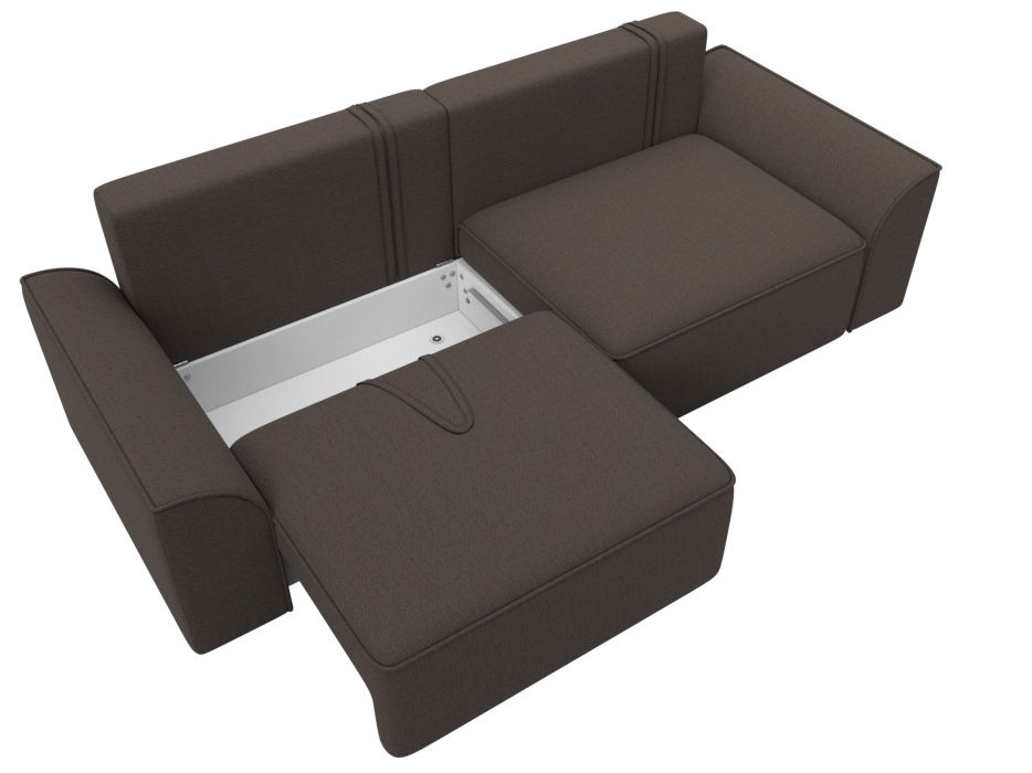 Диваны еврокнижки, Диван прямой Лига-048 НПБ, рогожка Амур