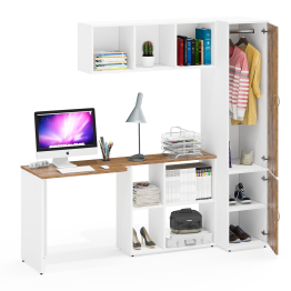 Стол-трансформер с навесной полкой Лидер-8 и функциональным пеналом МД 23Б