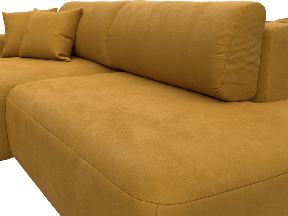 Диваны угловые в гостиную, Диван угловой Лига-036 НПБ Модерн левый угол, велюр BRUT