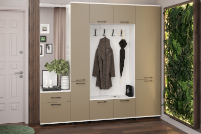 Модульная прихожая Грейс композиция 3  Снежный Ясень