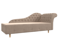 Кушетка диван, Кушетка Камерон правая, велюр 