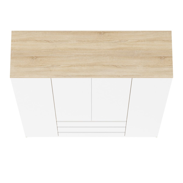 Шкафы распашные, Шкаф-комод с тремя ящиками и четырьмя дверками Мори МШ1600.1