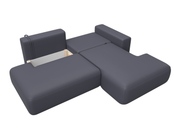 Диван угловой Лига-036 НПБ Модерн правый угол, экокожа GRIFON 