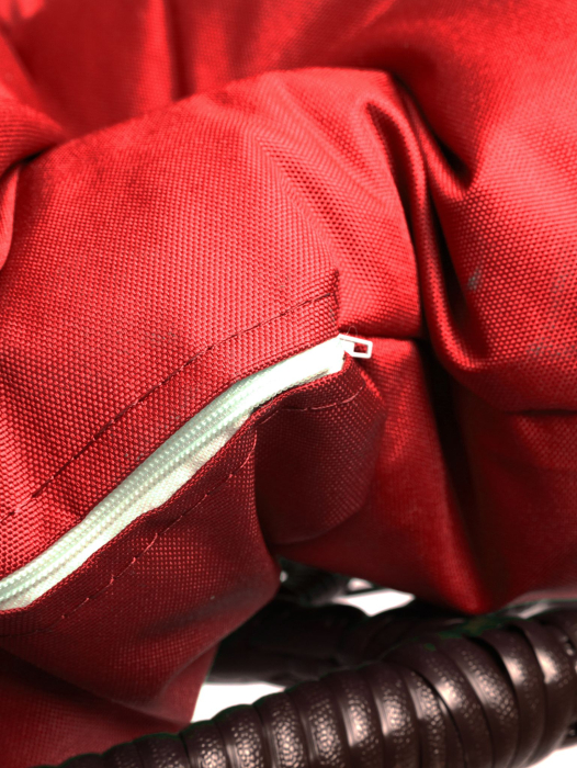 Кресла, Подвесное кресло ДЛЯ ДВОИХ ЛЮКС с ротангом коричневое