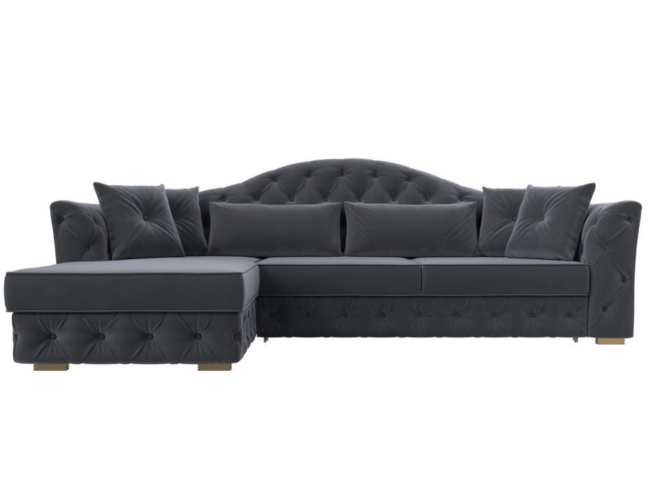 Диваны угловые в гостиную, Диван угловой Артис левый угол, велюр