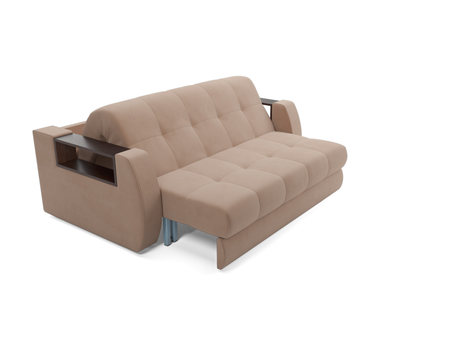 Диваны с ящиком для белья, Диван аккордеон Барон №3 ППУ 120х200 Велюр