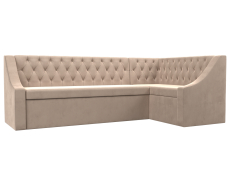 Диваны угловые кухонные, Кухонный угловой диван Мерлин правый угол велюр