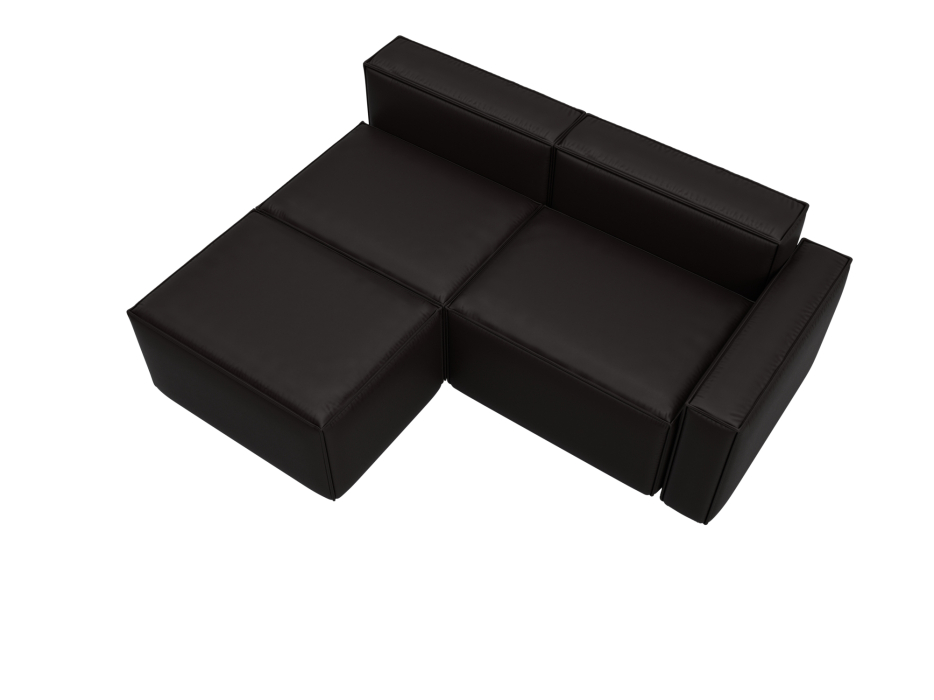 Диваны угловые в гостиную, Диван угловой модульный Лига-063 угол правый, экокожа GRIFON