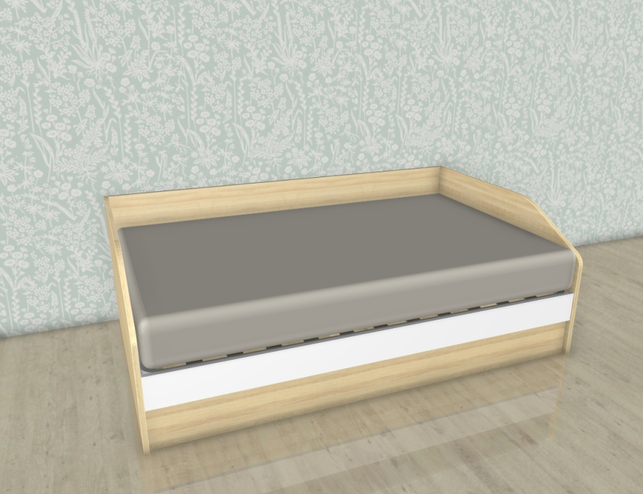 Кровати 120х200, Модульная система Карина Кровать КР-119 Ясень Асахи