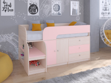 Кровати-чердаки, Кровать-чердак Астра 9 V1 Дуб молочный