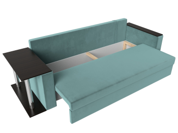 Диван прямой Атланта со столом слева, велюр