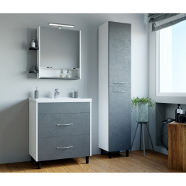 Шкаф навесной Сура 70 без подсветки, с полками (ПВХ)