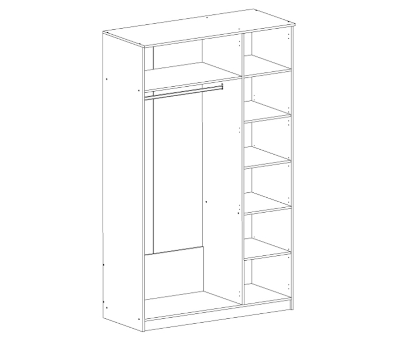 В спальню, Джейн СВ-442 шкаф 3-х дверный