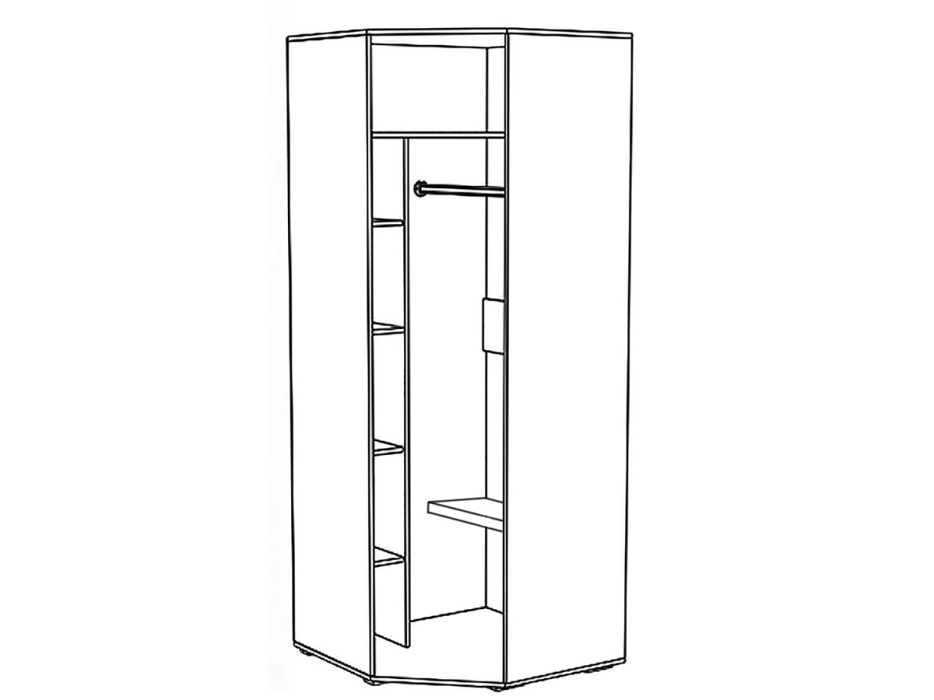 Угловые шкафы, Шкаф угловой ЛШ-25 Спальня Ливорно