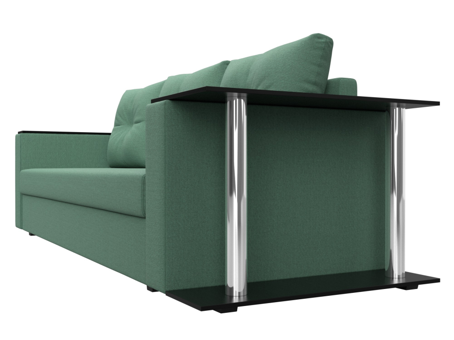 Диваны еврокнижки, Диван прямой Атланта со столом справа, рогожка Амур