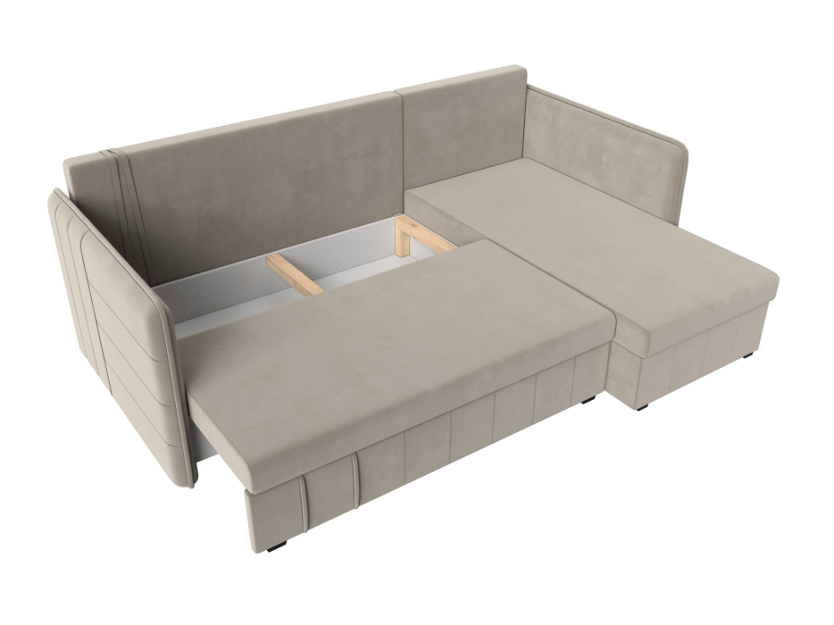 Диваны угловые в гостиную, Диван угловой Слим универсальный угол, микровельвет