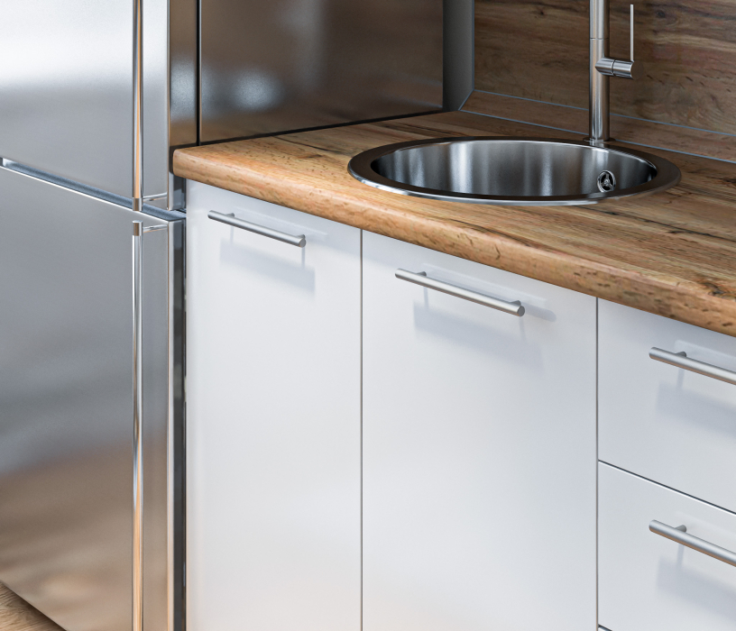 Кухонные гарнитуры, Кухонный гарнитур Регина Белый/Анна МДФ Белый глянец 2,2 м