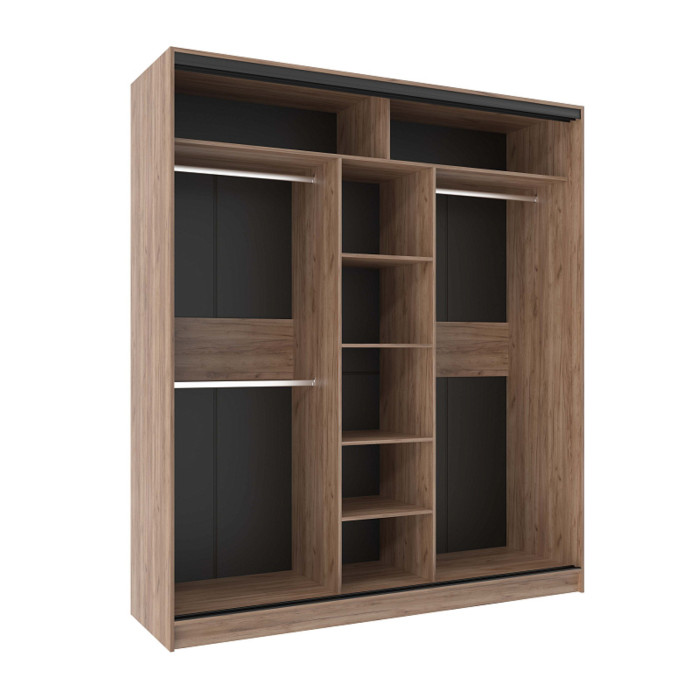 Шкафы-купе, Шкаф-купе 3-дв  Домашний 2000 зеркало/лдсп  (в2295*ш2000*г595)