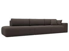 Диваны еврокнижки, Диван прямой Лига-036 НПБ Модерн Лонг подлокотник справа, рогожка Амур