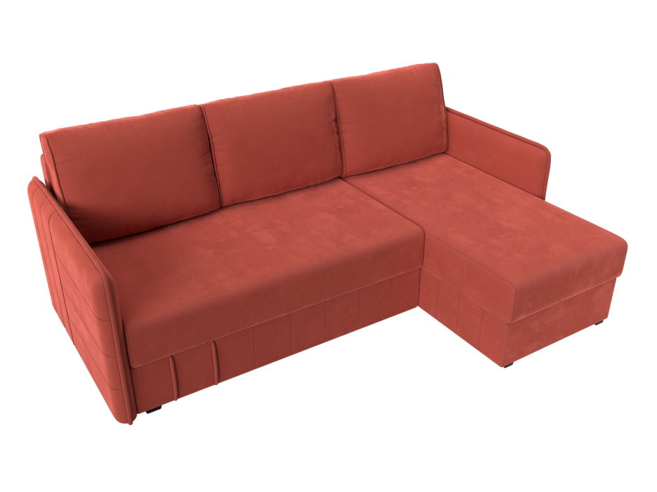 Диваны угловые в гостиную, Диван угловой Слим универсальный угол, микровельвет