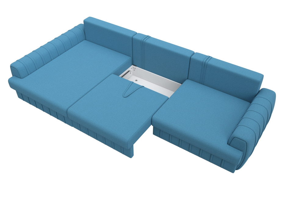 Диваны угловые в гостиную, Диван угловой Лига-057 НПБ Лонг угол левый, рогожка Амур