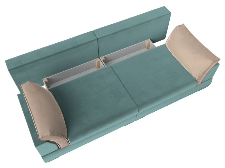 Диваны с ящиком для белья, Прямой диван Пекин, велюр