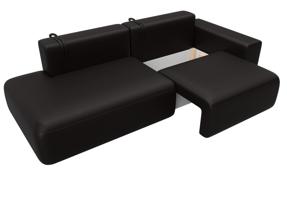 Диваны еврокнижки, Диван прямой Лига-036 НПБ Модерн подлокотник справа, экокожа GRIFON