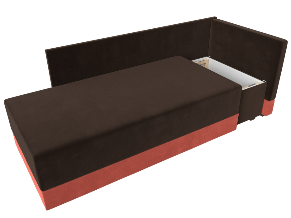 Кушетка диван, Кушетка Никас правая, микровельвет