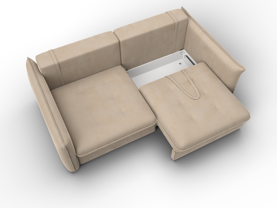 Диваны еврокнижки, Диван прямой Лига-100 НПБ, велюр SEVEN