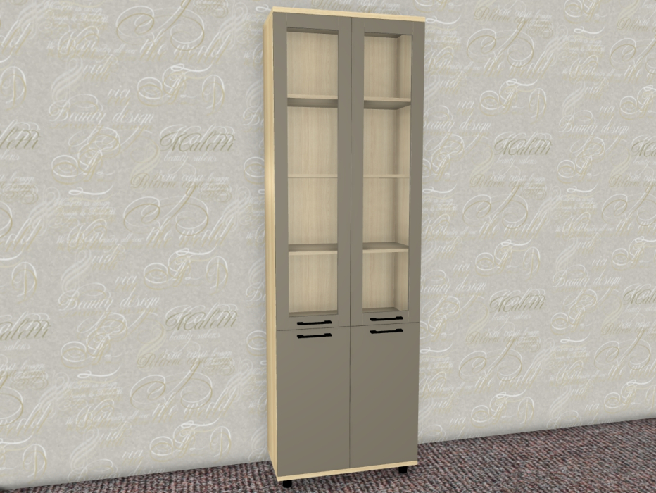 Шкафы двухстворчатые, Модульная система Грейс Шкаф ШК-5035  Ясень Асахи