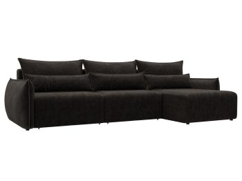 Диван угловой Лига-051 НПБ Лонг угол универсальный, велюр BRUT