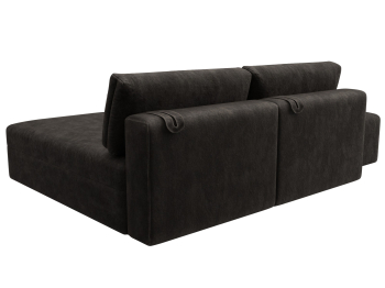 Диван угловой модульный с пуфом Лига-060 НПБ угол универсальный, велюр BRUT