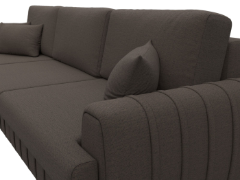 Диван угловой Лига-057 НПБ Лонг угол левый, рогожка Амур