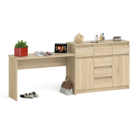 Домашние кабинеты, Письменный стол МСП1200.1 с комодом-тумбой на 1200 Мори