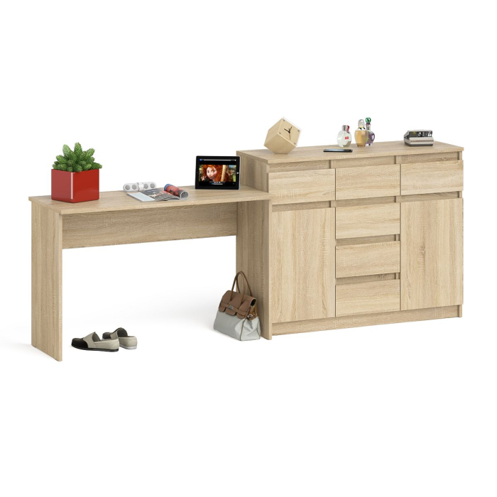 Домашние кабинеты, Письменный стол МСП1200.1 с комодом-тумбой на 1200 Мори