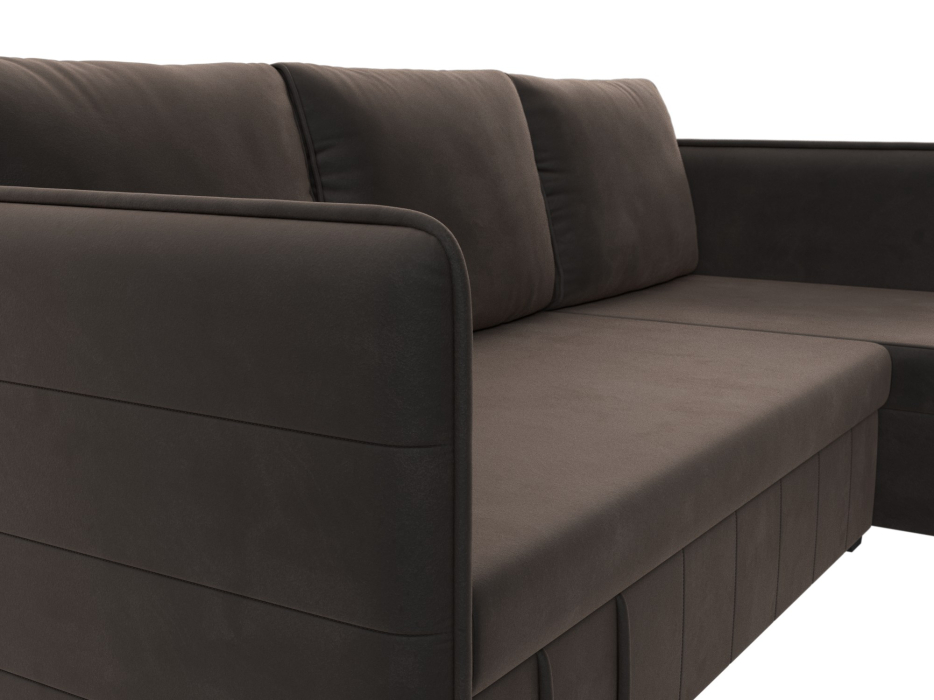 Диваны угловые в гостиную, Диван угловой Слим универсальный угол, велюр