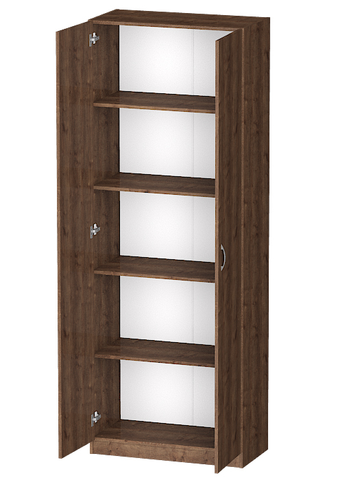 Для одежды, Распашной шкаф Лайф с полками 80*40*215 Дуб экспрессив