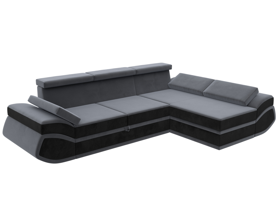 Диваны угловые в гостиную, Диван угловой Лига-032 правый угол, велюр