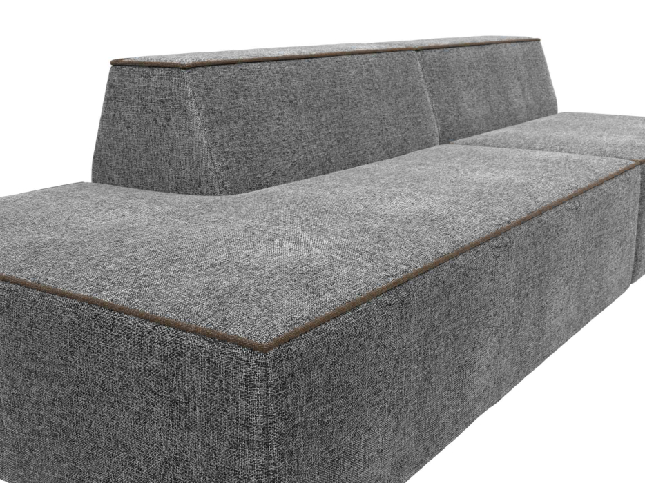 Дизайнерские диваны для гостиной, Прямой модульный диван Монс Модерн левый, рогожка