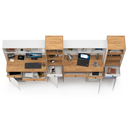 Мебельная стенка в молодёжную комнату для двоих детей Вуди № 17